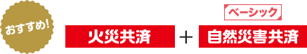 おすすめ! ベーシック 火災共済 自然災害共済