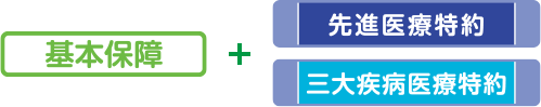 基本保障 先進医療特約 三大疾病医療特約