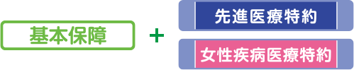 基本保障 先進医療特約 女性疾病医療特約