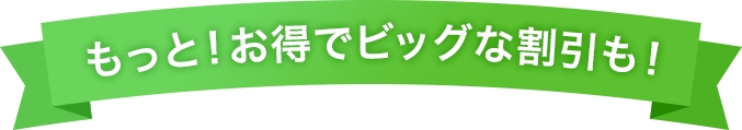 もっと！お得でビッグな割引も！