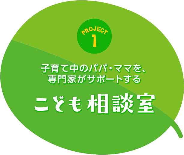 PROJECT　１　子育て中のパパ・ママを専門家がサポートする　こども相談室