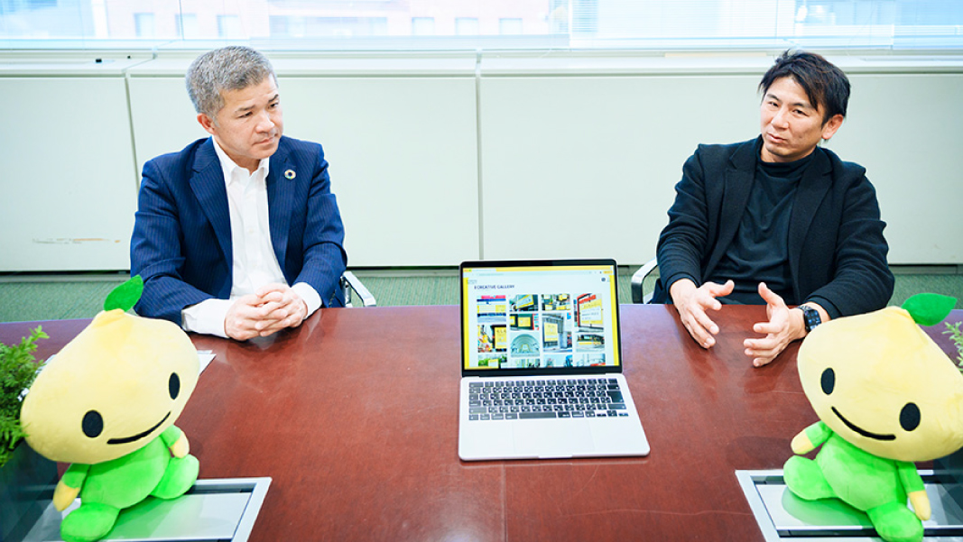 「もしもプロジェクト」を共に主催している「渋谷未来デザイン」ジェネラルプロデューサーの金山淳吾氏と当会の仲田常務理事との対談2