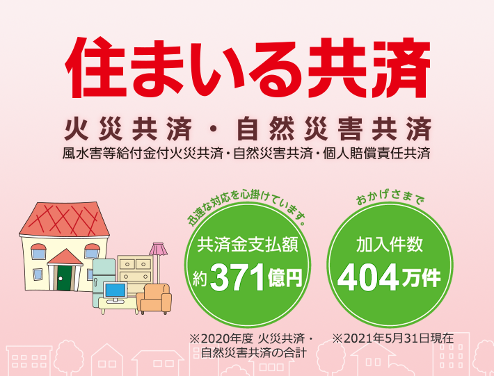 住まいる共済 火災共済 自然災害共済 共済 保障のことならこくみん共済 Coop 全労済