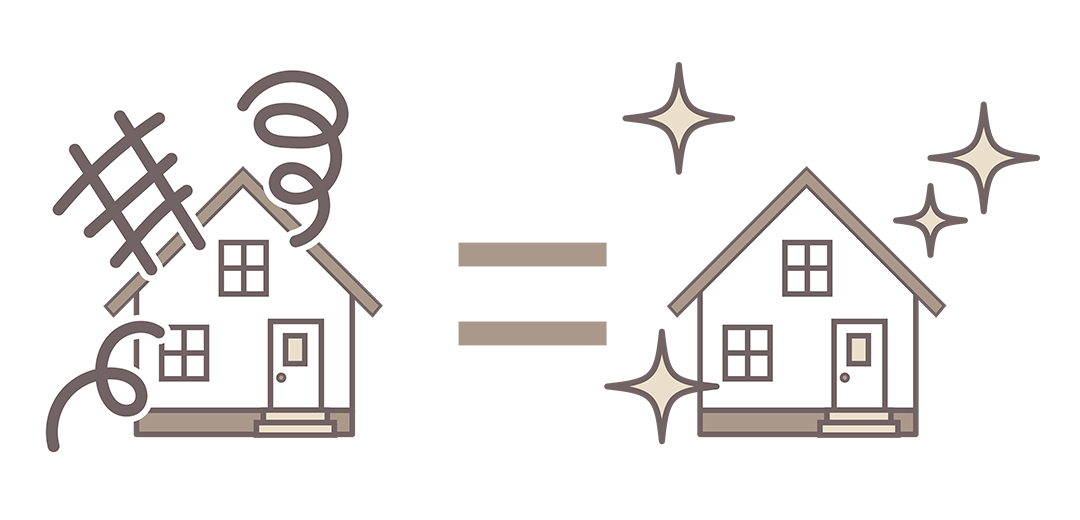 被害にあった住まいの新たな購入・修復 イメージ