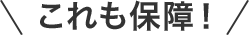 これも保障！