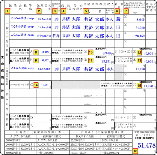 書き方 料 控除 保険 確定 申告