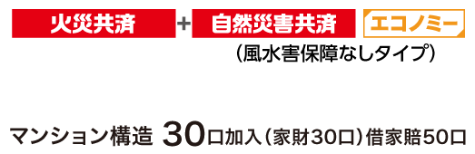 マンション構造 50口加入（家財50口）