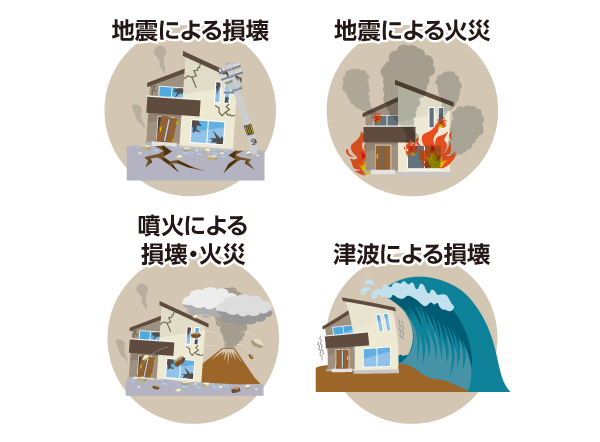 地震など