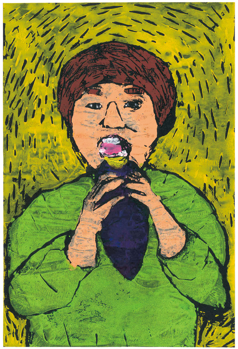 4年生　森元　想 「焼きいもを食べているぼく」