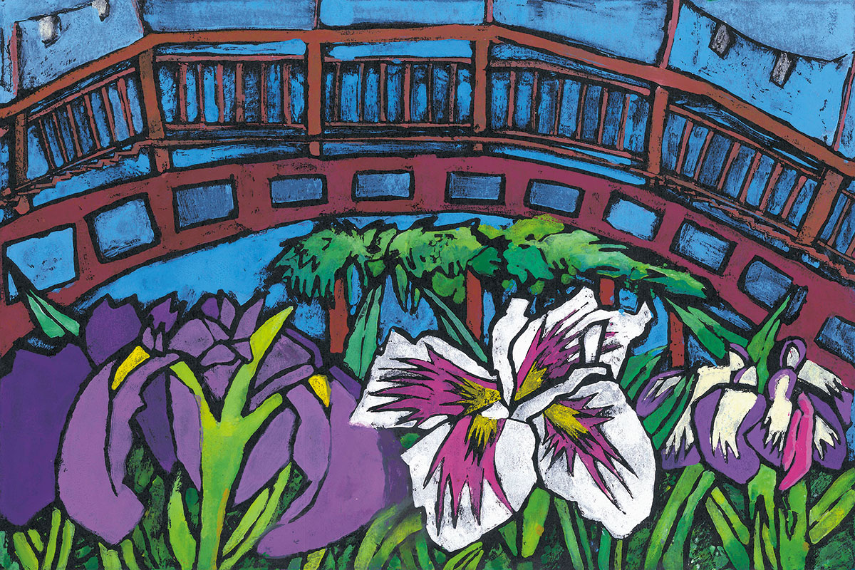 5年生 谷 友莉子さん「色鮮やかなあやめの花」