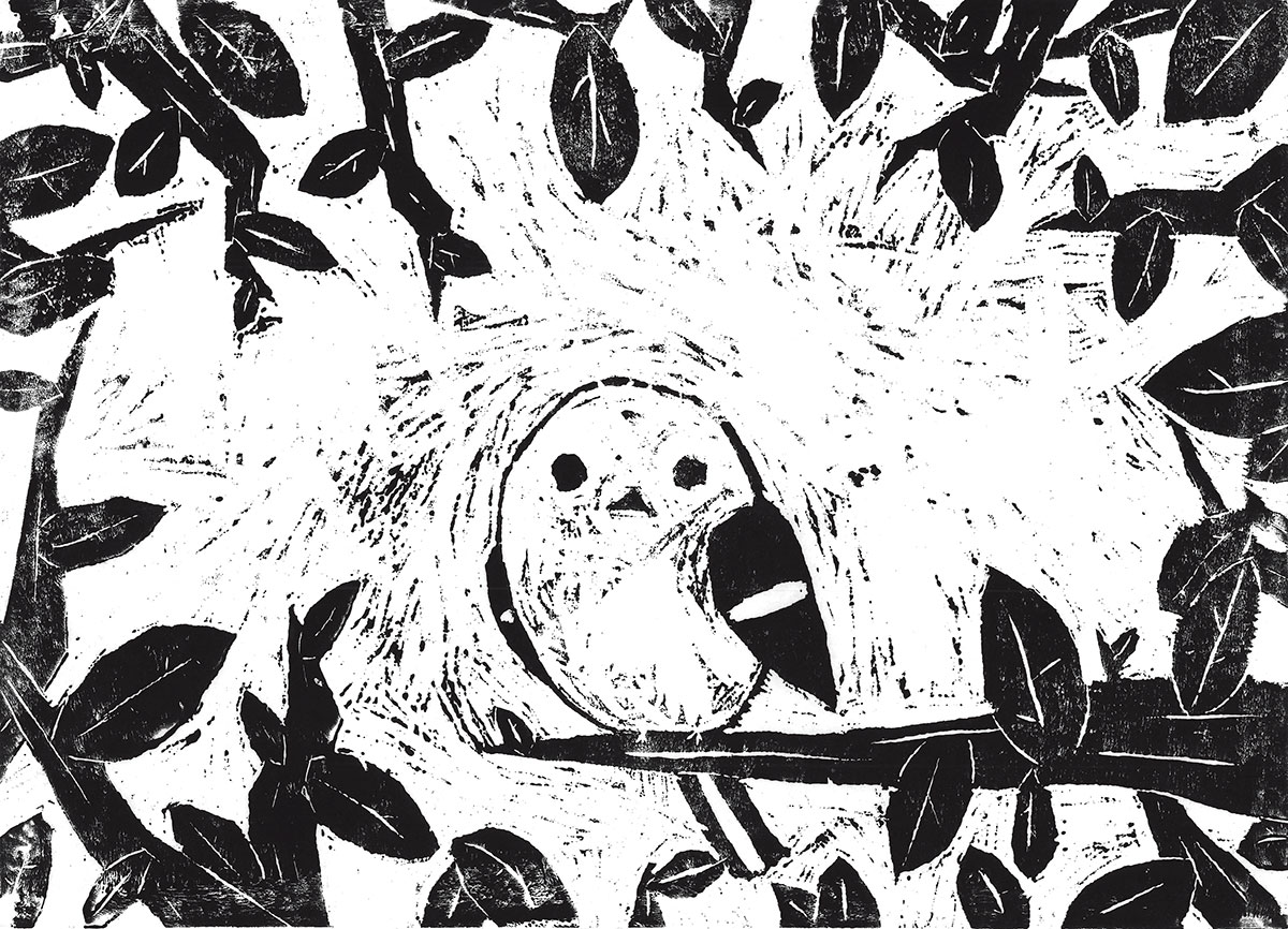 4年生 宮島 和子さん「小鳥のひと休み」