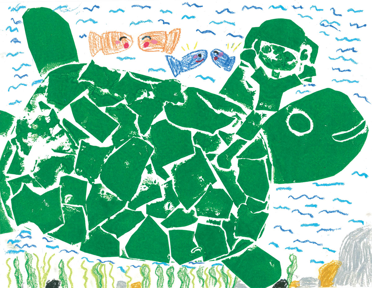 1年生 早川 秋華さん「かめとなかよし」