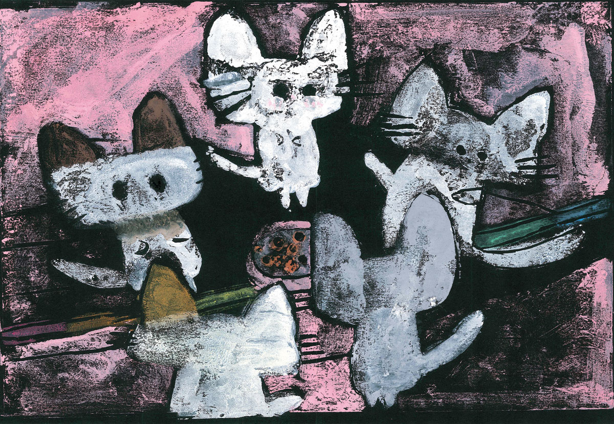 2年生 小田切 芽生さん「子ねこたちのお茶会」