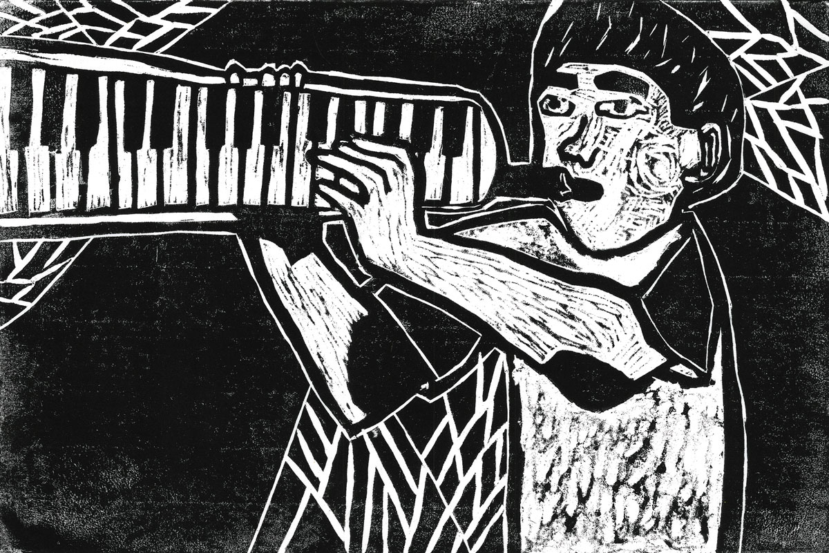 5年生 竹之内 徠翔さん「ピアニカをふいている私」