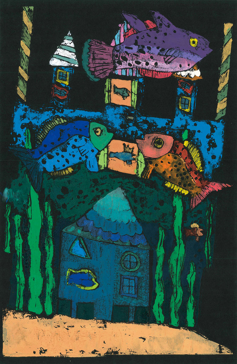 3年生 花田 梗ノ香さん「魚の住むお城」