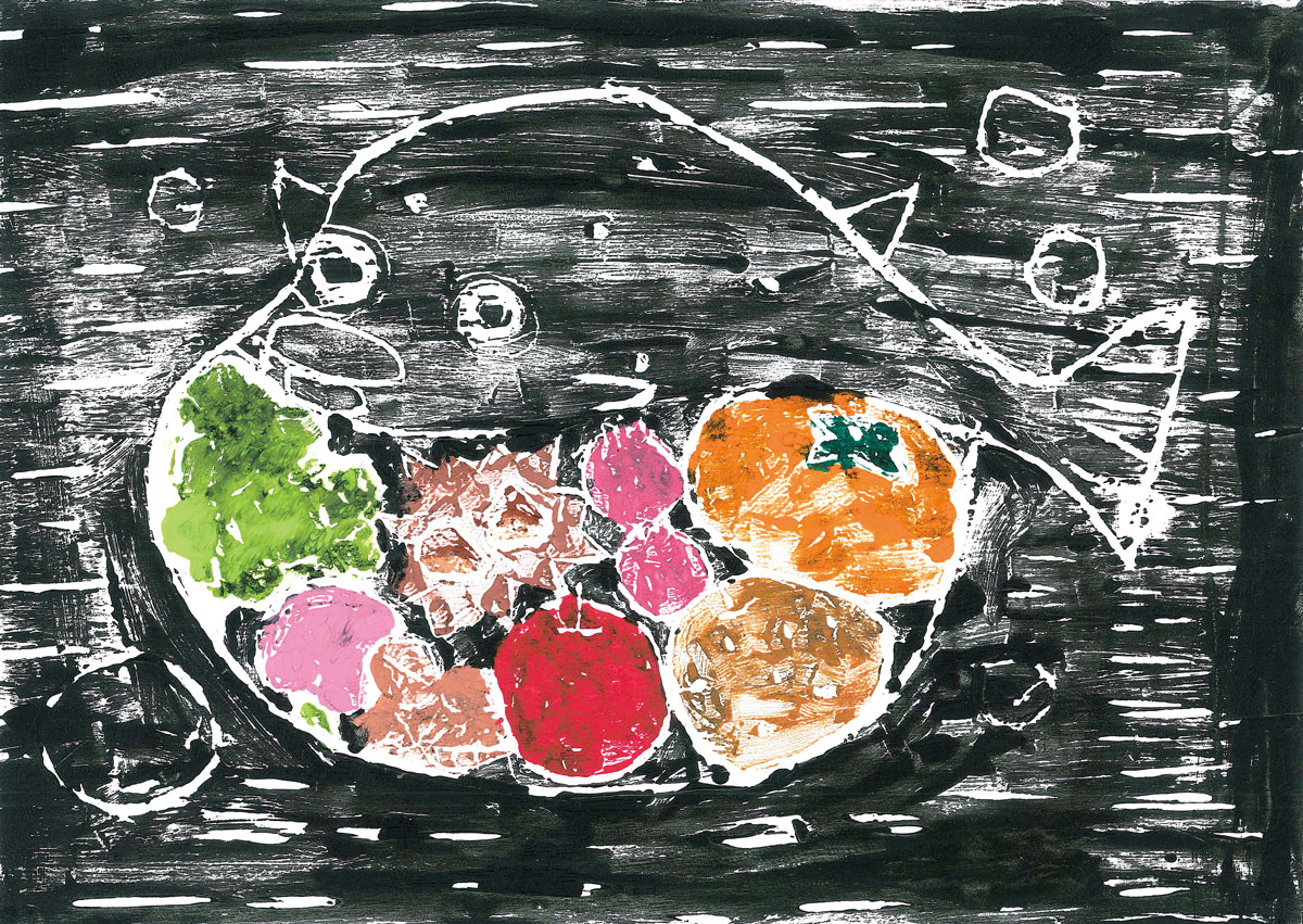 1年生 上原 士和さん「フルーツ王国いただきます」