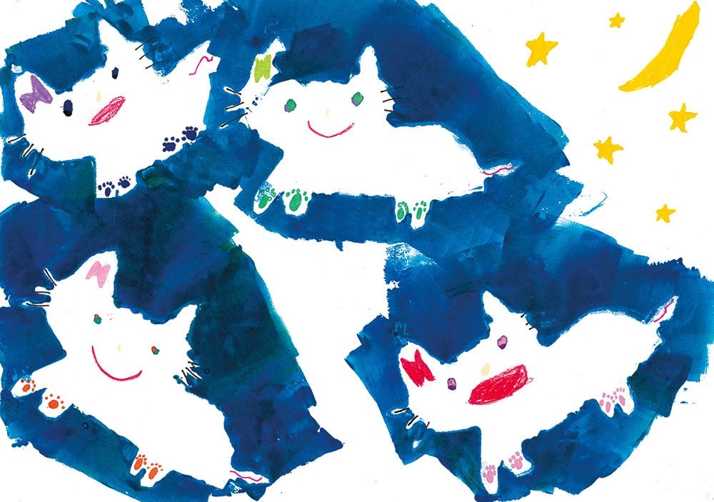 2年生 後藤 柚花さん「ねこの夜」