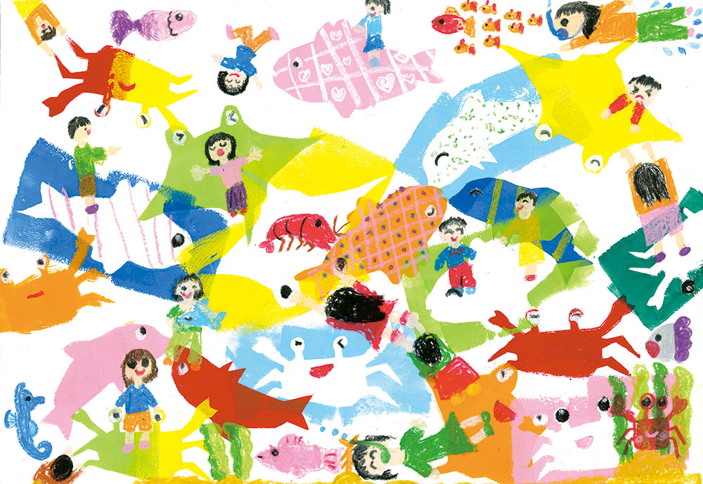 2年生 松岡 沙和さん「海の中のパーティー」