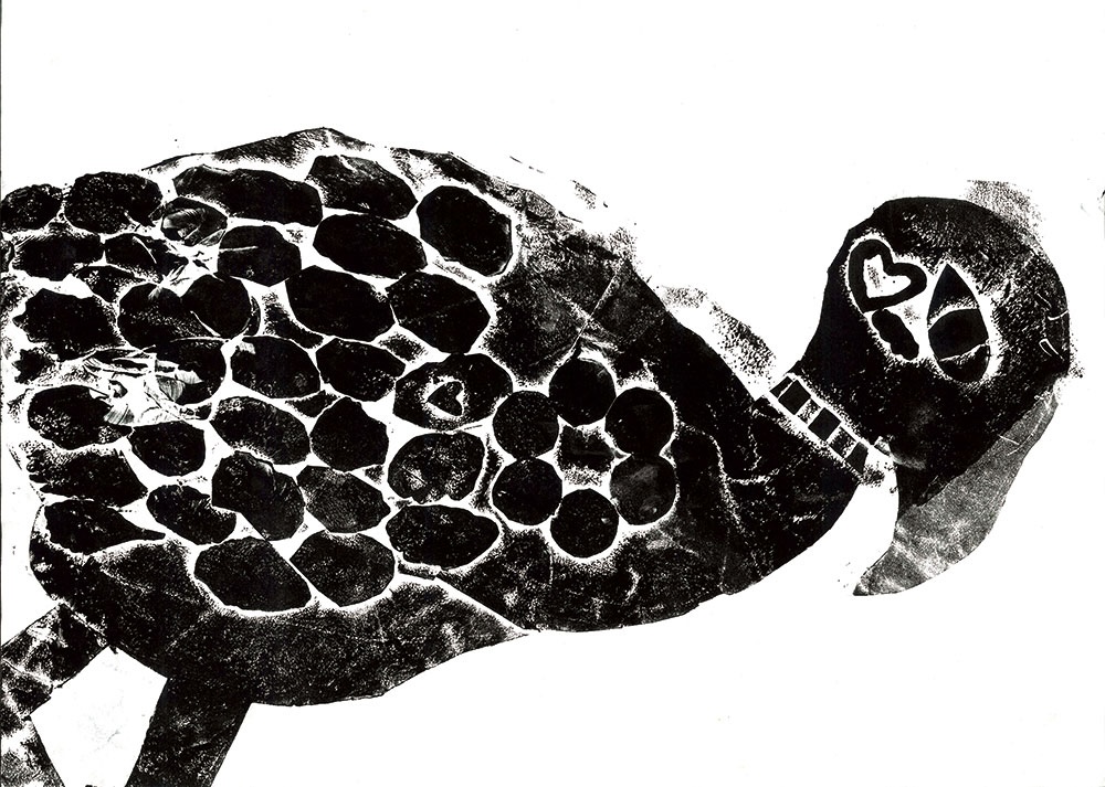 3年生 ロペス みあさん「おにごっこをするフラミンゴ」