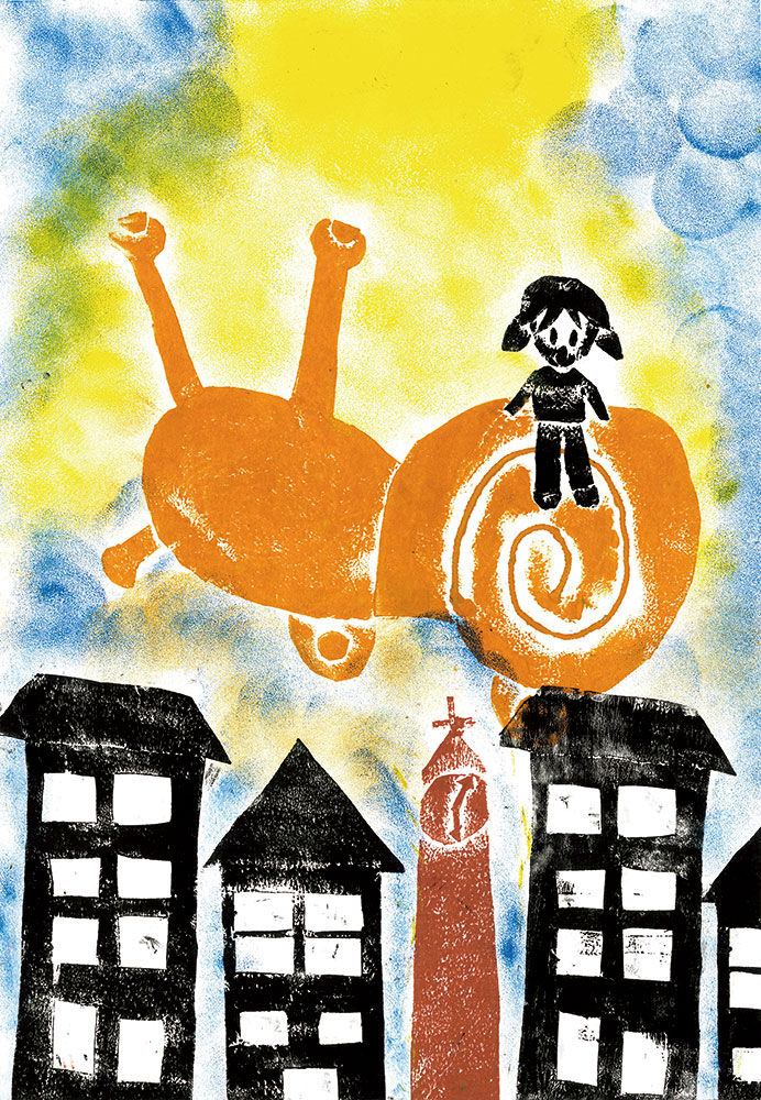 3年生 河野 彩乃さん「月にてらされてるかたつむり」